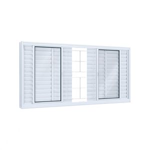 VENEZIANA LUCASA FACILITA DE CORRER CENTRAL GRADE QUADRADA 6 FOLHAS 100X150X12