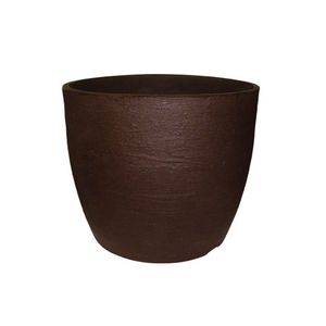 VASO DE PLANTA JAPI EUROPA REDONDO TEXTURA CAFE 42 JVERK42