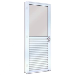 PORTA LUCASA FACILITA DE GIRO MISTA COM VIDRO INTEIRO DIREITO 215X86X12