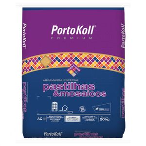 ARGAMASSA PORTOKOLL PASTILHAS E MOSAICOS BRANCO BRILHO 20KG