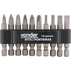 BITS/PONTEIRA VONDER CRV C/10 PC ENCAIXE 1/4