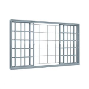 VITRO LUCASA PREMIUM DE CORRER CENTRAL COM GRADE QUADRADA SEM BASCULANTE 4 FOLHAS 100X120X12