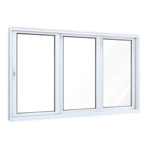 VITRO LUCASA FACILITA DE CORRER LATERAL ACO 2 FOLHAS MOVEIS 1 FIXA COM FECHO EMBUTIDO SEM GRADE 100X200X13 FL
