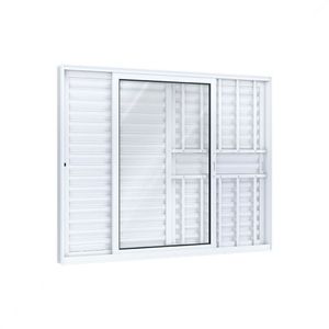 VENEZIANA LUCASA ECCELLENTE ALUMINIO CORRER LATERAL COM GRADE 3 FOLHAS 100X150X10.2