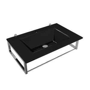 GABINETE ASTRA VIDRO WILLIAN 71X46 PRETO COM SIFAO GP/W