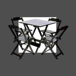 MESA FIMAP DOBRAVEL 70X70 IMBUIA PRETO SEM FURO NO CENTRO