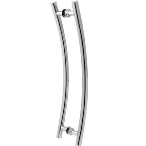 PUXADOR METALCROMO TUBULAR 1"X80 CM CURVO LISBOA ALTO BRILHO ALUMIN.