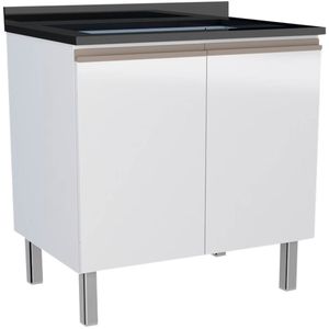 BALCAO COZIMAX PARA COOKTOP 5 BOCAS GAIA FLAT MONTADO BRANCO