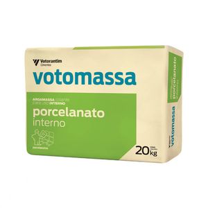 ARGAMASSA VOTOMASSA PORCELANATO INTERNO CINZA 20KG ATE 1.00X1.00