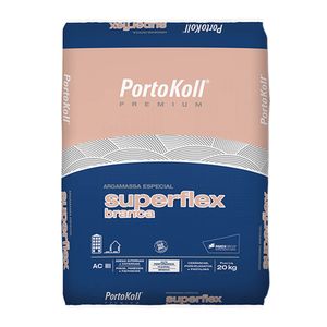 ARGAMASSA PORTOKOLL SUPER FLEX BRANCA 20KG ACIII ATE 1,20X1,20