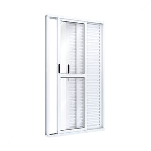 PORTA RIOBRAS ALUMINIO BALCAO DE CORRER LATERAL BRANCA 213X120X12 DIREITA - A152.2