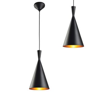 PENDENTE AVANT GENEBRA ACO PRETO FOSCO/OURO PARA 1 LAMPADA E27