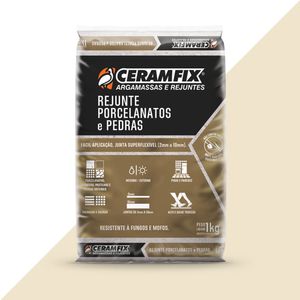 REJUNTE CERAMFIX PORCELANATOS E PEDRAS 1KG BEGE CLARO