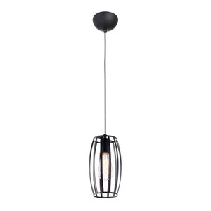 PENDENTE AVANT DOLIUM ACO PRETO FOSCO PARA 1 LAMPADA E27