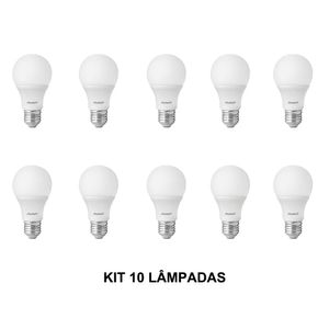 KIT 10 LAMPADA LED AVANT PERA BULBO 12W BIVOLT BRANCA 6500K