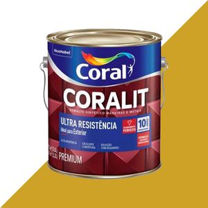 TINTA ESMALTE SINTETICO CORALIT 3600ML OURO ULTRA RESISTENTE