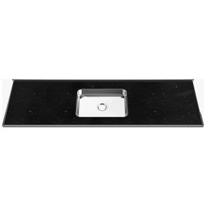 PIA COZINHA FORMINOX FORMICA LAMINADA 120M PRETO ABSOLUTO