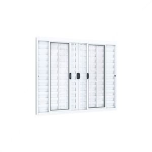 VENEZIANA LUCASA IDEALE ALUMINIO CORRER CENTRAL GRADE 6 FOLHAS 100X150X8,7
