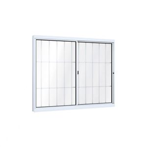 VITRO LUCASA IDEALI ALUMINIO DE CORRER LATERAL COM GRADE 2 FOLHAS 100X100X6,7