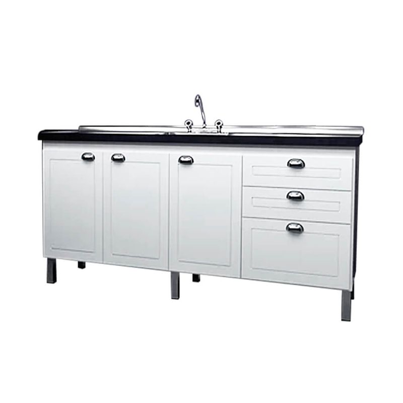 GABINETE-FIMAP-194-RETRO-BRANCO-PUXADOR-ONIX-PRATA