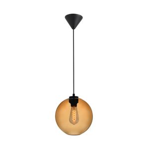 PENDENTE AVANT ANKARA VIDRO AMBAR PARA 1 LAMPADA E27 RETRO