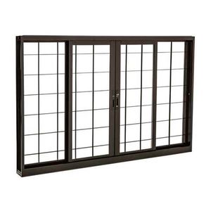 VITRO SASAZAKI APD DE CORRER ABERTURA CENTRAL GRADE QUADRICULADA BLACK 4 FOLHAS 100X150X12