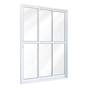 PORTA LUCASA IDEALE CORRER LATERAL DIREITA 3 FOLHAS 215X150X12