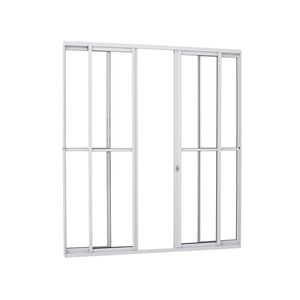 PORTA SASAZAKI ALUMIFIT BRANCA CORRER CENTRAL 4 FOLHAS 216X200