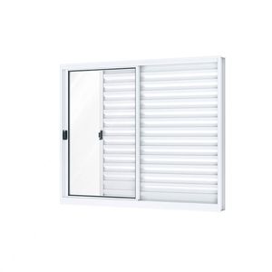 VENEZIANA RIOBRAS ALUMINIO DE CORRER LATERAL SEM GRADE BRANCA 3 FOLHAS MOVEIS 100X150X10 - A292.0