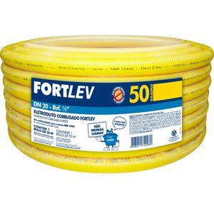CONDUITE CORRUGADO FORTLEV AMARELO 20MM