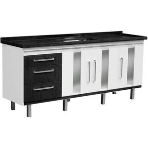GABINETE LOCATT 1,94MT EVIDENCE NERO/BRANCO 932.194.016
