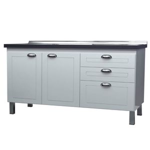 GABINETE FIMAP 144 RETRO BRANCO PUXADOR ONIX/PRATA 1199.105