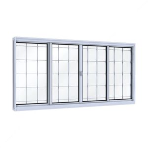 VITRO LUCASA FACILITA DE CORRER CENTRAL COM GRADE TOTAL QUADRADA 4 FOLHAS 100X200X12