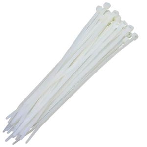 ABRACADEIRA NYLON BRANCA 3,6X200MM PCT 100UN