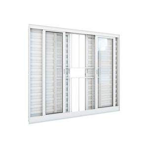 VENEZIANA LUCASA IDEALE ALUMINIO CORRER CENTRAL GRADE 6 FOLHAS 100X120X7 COD 9283.0