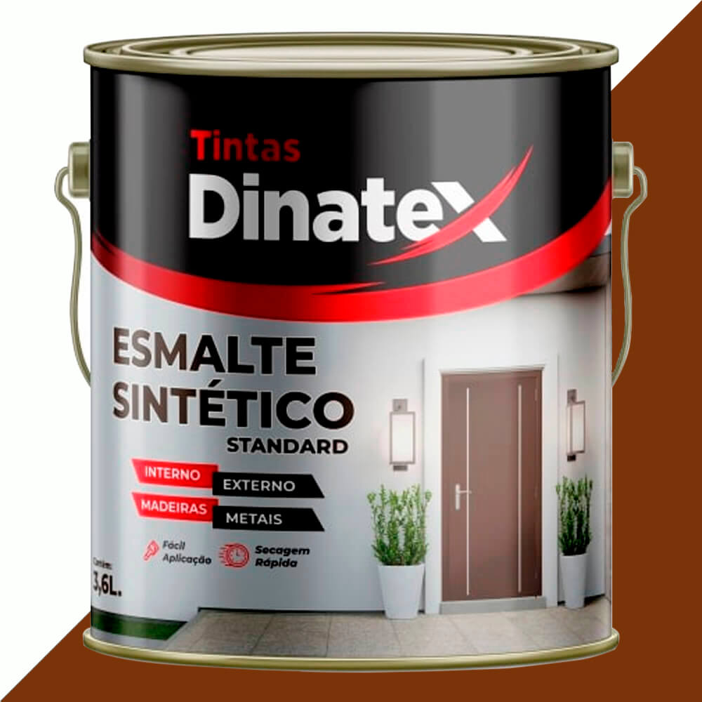 TINTA ESMALTE SINTETICO DINATEX 3600ML MARROM CONHAQUE tinta-esmalte-sintetico-dinatex-3600ml-marrom-conhaque