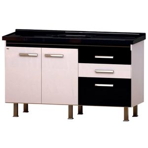 GABINETE FIMAP 144 CRIATIVA BRANCO/PRETO
