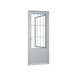PORTA SASAZAKI ALUMIFORT BRANCA ABRIR POSTIGO/LAMBRIS DIREITA 216X88X5.4