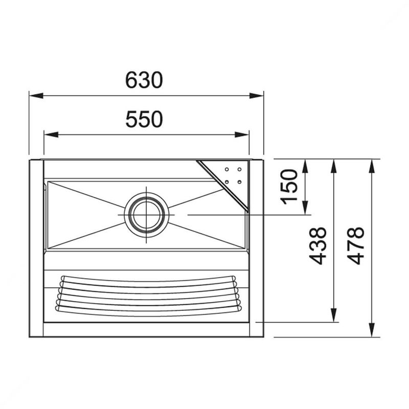 TANQUE-FRANKE-INOX-TS-550-COM-ESPELHO-SEM-CONCRETO