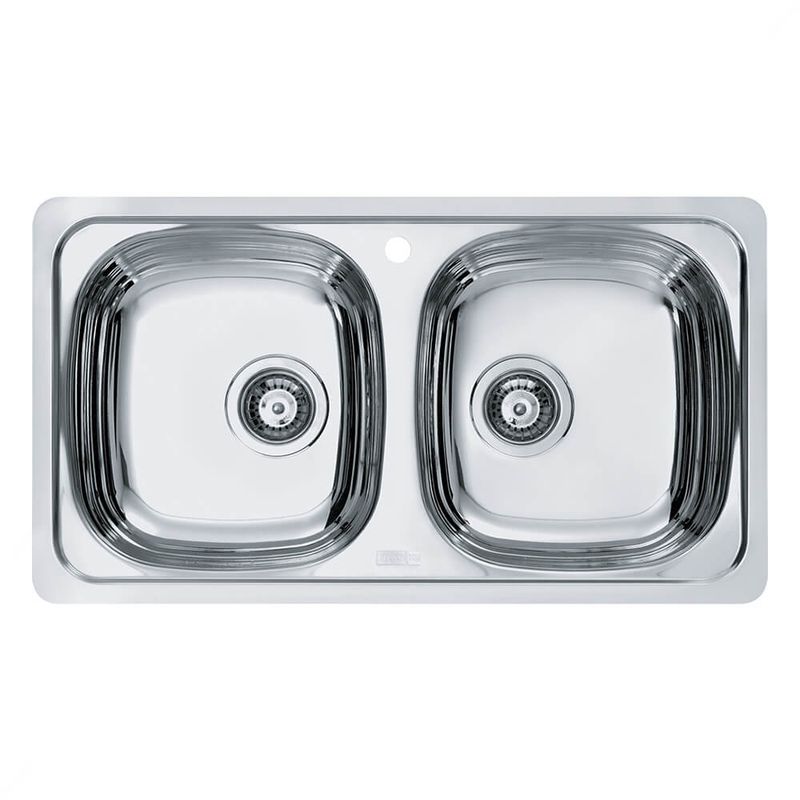 CUBA-INOX-FRANKE-CARTESIO-DUPLA-COM-VALVULA