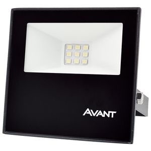 REFLETOR AVANT LED SLIM 6500K 10W BIVOLT PRETO