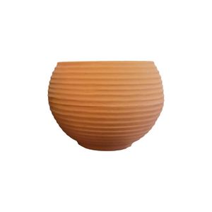 VASO DE PLANTA JAPI ESFERA TERRACOTA 23CM ALTURA JVEFT34