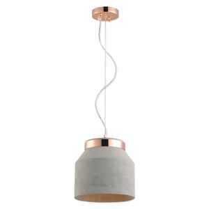PENDENTE AVANT STOVE 260MM CIMENTO/COBRE ESPELHADO PARA 1 LAMPADA E27