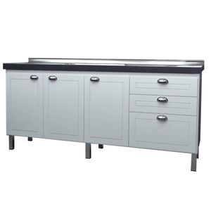 GABINETE FIMAP 174 RETRO BRANCO PUXADOR ONIX/PRATA 1200.105
