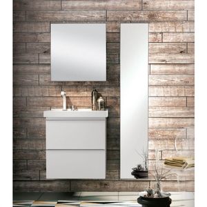 GABINETE PARA BANHEIRO BUMI BLU 60 BRANCO COM GAVETA BRANCA