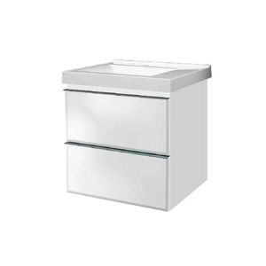 GABINETE PARA BANHEIRO BUMI BLU 60 BRANCO COM GAVETA ESPELHADAS