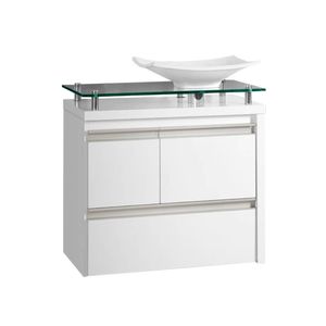 GABINETE PARA BANHEIRO FIMAP 080 AREZZO BRANCO/BRANCO