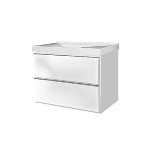 GABINETE PARA BANHEIRO BUMI BLU 80 BRANCO COM GAVETA ESPELHADAS