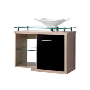 GABINETE PARA BANHEIRO FIMAP 080 DESTACK MAPLE/PRETO