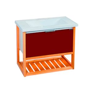 GABINETE PARA BANHEIRO FIMAP 060 DECK BRANCO/BORDO 1160.30